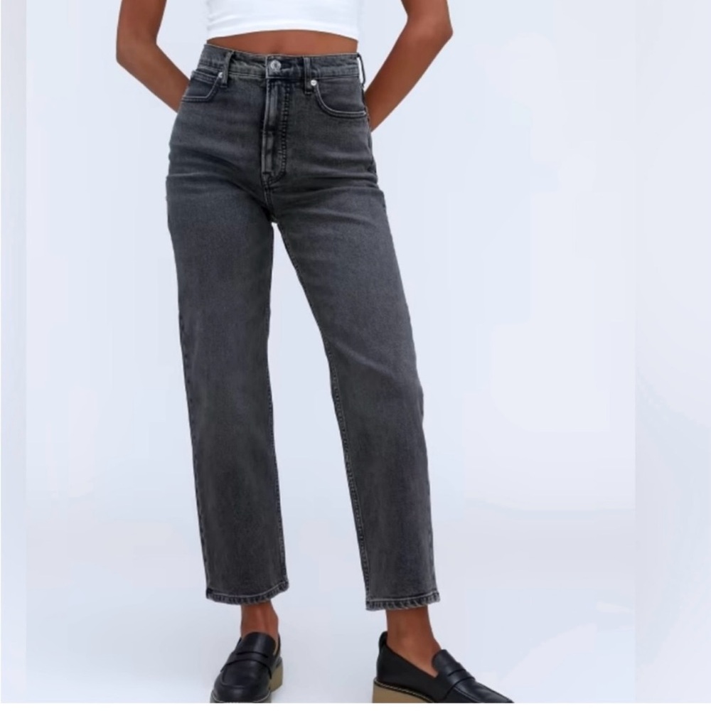 Everlane The Way High  Classic Black Denim Jeans